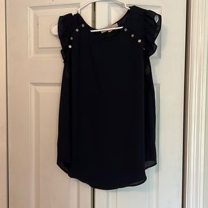 Loft navy blue blouse